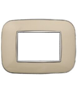 Placca Orbis Serie Moon 3P Colore Sabbia Compatibile Con Bticino Axolute