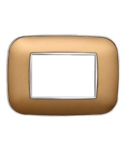 Placca Orbis Serie Moon 3P Colore Oro Compatibile Con Bticino Axolute