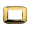Placca Orbis Serie Moon 3P Colore Oro Lucido Compatibile Con Bticino Axolute