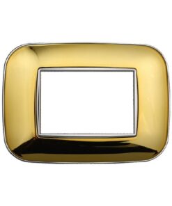 Placca Orbis Serie Moon 3P Colore Oro Lucido Compatibile Con Bticino Axolute