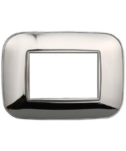 Placca Orbis Serie Moon 3P Colore Cromato Lucido Compatibile Con Bticino Axolute