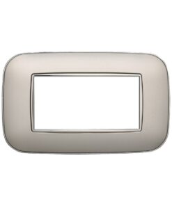 Placca Orbis Serie Moon 4P Colore Silver Compatibile Con Bticino Axolute