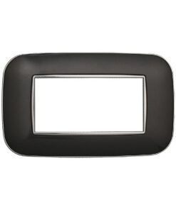 Placca Orbis Serie Moon 4P Colore Acciaio Scuro Compatibile Con Bticino Axolute