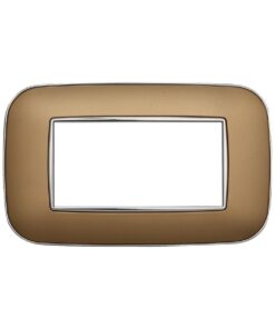 Placca Orbis Serie Moon 4P Colore Oro Compatibile Con Bticino Axolute