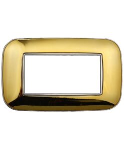 Placca Orbis Serie Moon 4P Colore Oro Lucido Compatibile Con Bticino Axolute