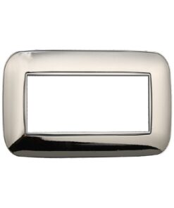 Placca Orbis Serie Moon 4P Colore Cromato Lucido Compatibile Con Bticino Axolute