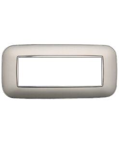 Placca Orbis Serie Moon 6P Colore Silver Compatibile Con Bticino Axolute