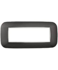 Placca Orbis Serie Moon 6P Colore Acciaio Scuro Compatibile Con Bticino Axolute