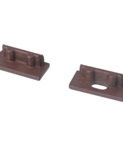 Kit Terminali Tapi di Chiusura In Metallo Con e Senza Foro Colore Corten Per Profilato Alluminio BAZ1707C