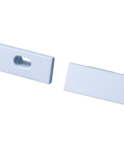 Kit Terminali Tapi di Chiusura In Metallo Con e Senza Foro Colore Bianco Per Profilato Alluminio BAZ1707W