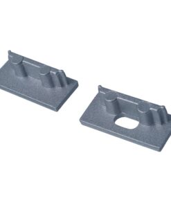 Kit Terminali Tapi di Chiusura In Metallo Con e Senza Foro Per Profilato Alluminio BAZ1707