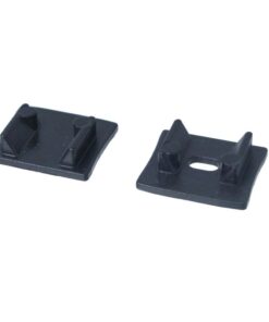 Kit Terminali Tapi di Chiusura In Metallo Con e Senza Foro Colore Nero Per Profilato Alluminio Alto BAZ1715