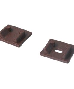 Kit Terminali Tapi di Chiusura In Metallo Con e Senza Foro Colore Corten Per Profilato Alluminio Alto BAZ1715