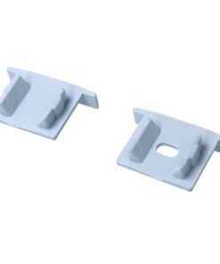 Kit Terminali Tappi di Chiusura In Metallo Con e Senza Foro Colore Bianco Per Profilato Alluminio BAZ2515W