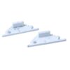 Kit Terminali Tappi di Chiusura In Metallo Colore Bianco Per Profilato Alluminio BAZ3010W