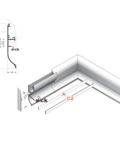 Kit Terminali Tappi di Chiusura In Plastica Bianco Per Profilato Alluminio Battiscopa BAZ8014M3