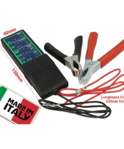 Tester Per Batteria Alternatore 12V Dinamo Con Indicazione Led Stato Per Auto E Moto Made In Italy