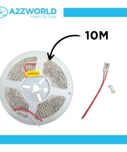 24V Striscia Led SMD Da 10 Metri, 16W/M 135lm/W 182SMD/M, Bianco Caldo 3000K, Larga 8mm, Dimmerabile PWM, Tagliabile ogni 7smd Da 38mm, IP20, CRI>80