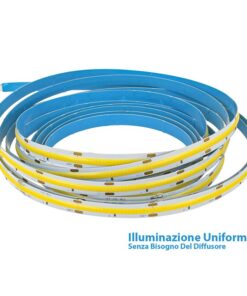 24V Bobina Striscia Striscia LED COB 14W/M 120LM/W 1700LM/M CRI 90 Bianco Caldo 3000K 5 Metri IP20 No Puntini