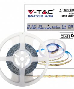 24V Bobina Striscia Led 4000K 18W/M 1190 smd 2835 135LM/W 2430LM/M IP20 5 Metri SKU-212600