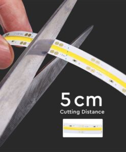 24V Striscia Led COB 4000K 10W/M 950LM/M IP20 5 Metri Larga 8mm SKU-212653