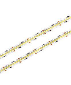 Striscia LED SMD 2835 24V, 5 Metri, Larga 10mm, Caldo 3000K, Super Luminoso 24W/M 4000LM/M 160LM/W 240SMD/M, Dimmerabile PWM, Tagliabile ogni 33mm, IP20, CRI>80