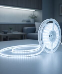 Bobina Striscia Led Slim da 4mm, 24V 16W/M 160SMD/M, Tagliabile ogni 5cm da 8 SMD 2216, IP20, Efficienza 110lm/W, CRI>90, Disponibili 3000K 4000K 6500K (Bianco Freddo 6500K)