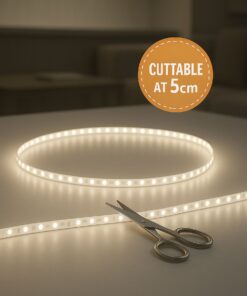 Bobina Striscia Led Slim da 4mm, 24V 16W/M 160SMD/M, Tagliabile ogni 5cm da 8 SMD 2216, IP20, Efficienza 110lm/W, CRI>90, Disponibili 3000K 4000K 6500K (Bianco Neutro 4000K)