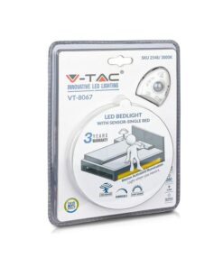 Kit Strip LED 1.2M 2.8W/M Luce Scendiletto Singolo 4000K Dimmerabile Alimentatore + Sensore di Movimento PIR SKU-2549