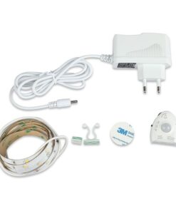 Kit Strip LED 1.2M 2.8W/M Luce Scendiletto Singolo 4000K Dimmerabile Alimentatore + Sensore di Movimento PIR SKU-2549