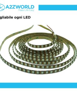 Striscia LED SPI WS2815 RGB 12V 96 LED/m PCB Nero 3OZ 5m Indirizzabile Ogni Singolo LED