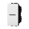 Pulsante Assiale 1P 16A Unipolare Colore BIANCO Compatibile Con Bticino Living Light