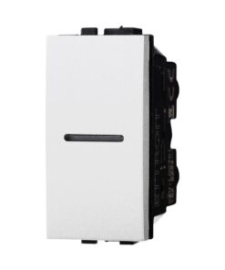 Pulsante Assiale 1P 16A Unipolare Colore BIANCO Compatibile Con Bticino Living Light