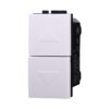 Pulsante Saliscendi Commutatore 2P 10A Tapparelle Colore Bianco Compatibile Con Bticino Living Light
