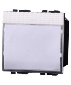 Pulsante Targa Portanome 2P 2M Campanello Colore BIANCO Compatibile Con Bticino Living Light