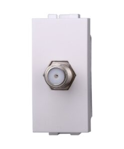 Presa TV SAT A Vite Satellitare Tipo F Colore BIANCO Compatibile Con Bticino Living Light