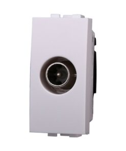 Connettore Presa TV Passante Maschio Colore BIANCO Compatibile Con Bticino Living Light