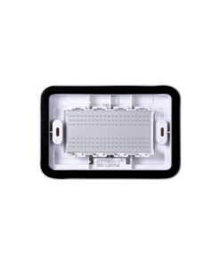 Placca con Coperchio Supporto Stango Idrobox IP55 Compatibile Con Bticino Living Light 4P Bianco