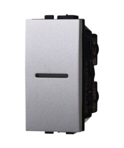 Pulsante Assiale 1P 16A Unipolare Colore GRIGIO Compatibile Con Bticino Living International