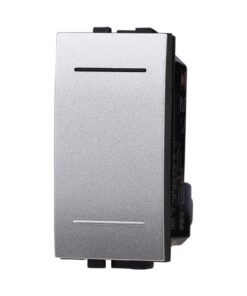 Pulsante 1P 16A Unipolare Colore GRIGIO Compatibile Con Bticino Living International
