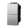 Pulsante Doppio Saliscendi 1P+1P 10A Colore GRIGIO Compatibile Con Bticino Living International