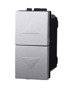 Pulsante Saliscendi Commutatore 2P 10A Tapparelle Colore Grigio Compatibile Con Bticino Living International