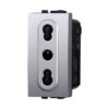 Presa Bipasso Bivalente 2P+T 10/16A Colore GRIGIO Compatibile Con Bticino Living International
