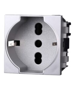 Presa Schuko 2P+T 16A Colore GRIGIO Compatibile Con Bticino Living International