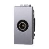Connettore Presa TV Passante Maschio Colore GRIGIO Compatibile Con Bticino Living International
