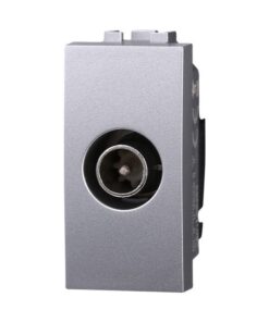 Connettore Presa TV Passante Maschio Colore GRIGIO Compatibile Con Bticino Living International