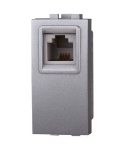 Connettore Telefonica Presa RJ11 Colore GRIGIO Compatibile Con Bticino Living International