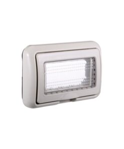 Alternative view of Placca con Coperchio Supporto Stango Idrobox IP55 Compatibile Con Bticino Living Light 4P Grigio