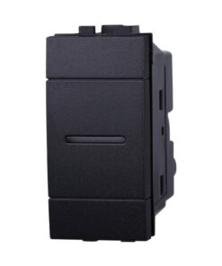 Interruttore Assiale 1P 16A Unipolare Colore Nero Compatibile Con Bticino Living International