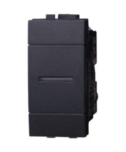 Pulsante Assiale 1P 16A Unipolare Colore Nero Compatibile Con Bticino Living International